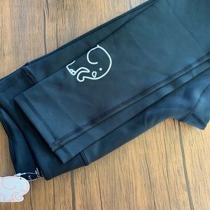 Black xl ivory Ella leggings